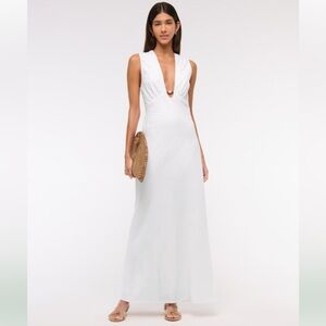 Abercrombie White Maxi Linen Dress